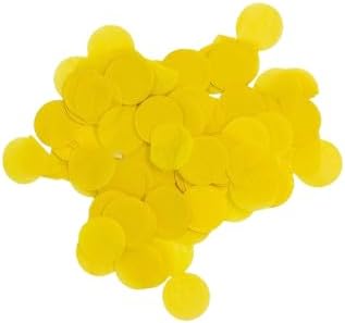 Ultimate Confetti, Yellow Biodegradable Confetti Circles - Flame-Resistant and Slow-Falling Round Tissue Paper Confetti for Cannon and Launcher use – Best for Celebrations - 1 lb, 16 oz