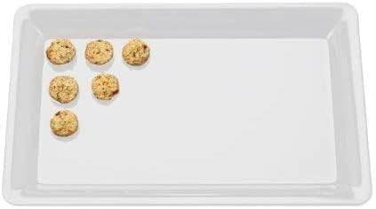 20 White Plastic Trays Heavy Duty Plastic Serving Tray 12" x 18" Large Serving Platters Food Tray Decorative Serving Trays Activity Trays Arts and Crafts Sensory Tray