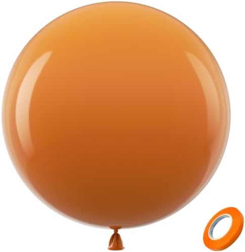 Bezente Burnt Orange Giant Balloons Latex Party Balloons 8 Pack 36 inch