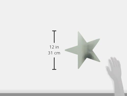 Beistle 24 Piece Silver Metallic Plastic Star Cut Outs For Weddings Birthday Party Supplies Classroom Decorations, 12"