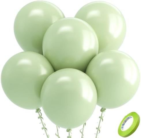 Bezente Sage Green Balloons Latex Party Balloons 30 Pack 18 inch Large