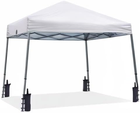 ABCCANOPY Stable Pop up Outdoor Canopy Tent 10 x 10 ft Base / 8 x 8 ft Top, White