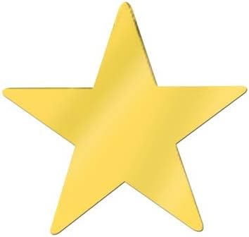 Jumbo Foil Star Cutout (gold) Party Accessory (1 count)