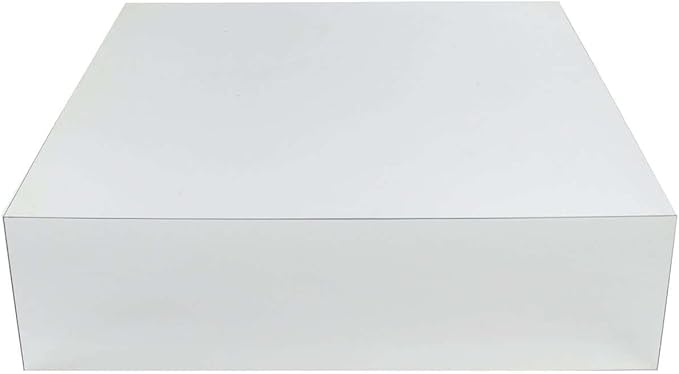 Efavormart 18"x18" Silver Acrylic Cake Box Stand, Mirror Finish Display Pedestal Riser with Hollow Bottom, Elegant Cake Support for Weddings, Galas, and Sophisticated Party Events