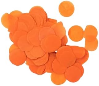 Ultimate Confetti, Orange Biodegradable Confetti Circles - Flame-Resistant and Slow-Falling Round Tissue Paper Confetti for Cannon and Launcher use – Best for Celebrations - 1 lb, 16 oz