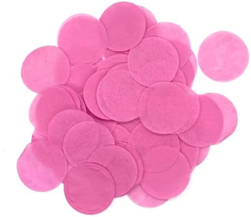 Ultimate Confetti, Pink Biodegradable Confetti Circles - Flame-Resistant and Slow-Falling Round Tissue Paper Confetti for Cannon and Launcher use – Best for Celebrations - 1 lb, 16 oz