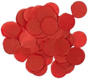 Ultimate Confetti, Red Biodegradable Confetti Circles - Flame-Resistant and Slow-Falling Round Tissue Paper Confetti for Cannon and Launcher use – Best for Celebrations - 1 lb, 16 oz