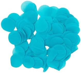 Ultimate Confetti, Turquoise Biodegradable Confetti Circles - Flame-Resistant and Slow-Falling Round Tissue Paper Confetti for Cannon and Launcher use – Best for Celebrations - 1 lb, 16 oz