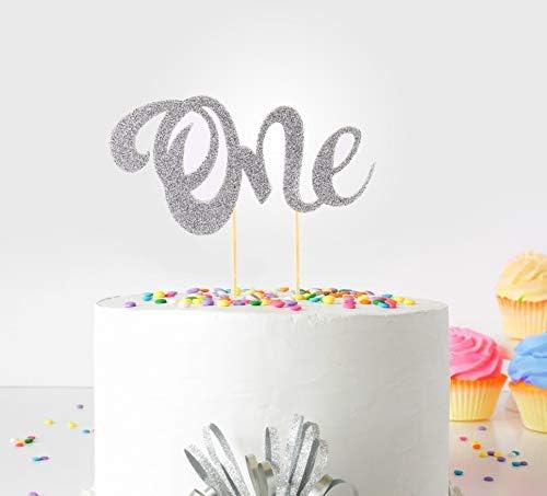 White One Cake Topper Decoration, Elegant Number One Cake Topper for First Birthday Celebration, Party Cake Decoration for Dessert Table, Photo Display and Event Supplies
