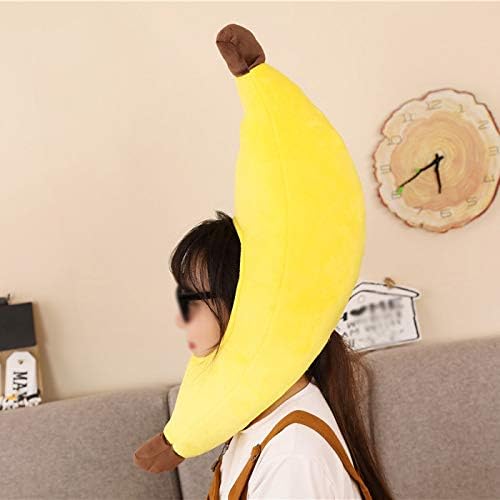 Warmtree Cute Hat Funny Animal Fruit Mask Cap Photo Props Dress Up Cosplay Halloween Party Costume Headgear (Banana)