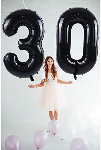 TONIFUL 40 Inch Black Large Numbers Balloon Birthday Foil Mylar Big Number Balloon Digital 40 for 2026 Graduation 2026 New Year Eve 40th Birthday, Anniversary, Graduation Ceremony Photo Shoot