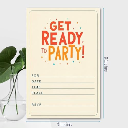 Get Ready To Party Invitations, All Occasions, Wedding, Birthday