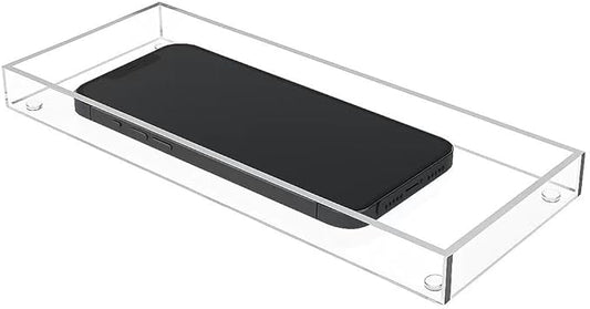 Serving Tray 5x12 Inch Decorative Serving Platter Clear Appetizer & Snack Tray – Perfect for Home, Breakfast, and Small Gatherings, 1 Pack