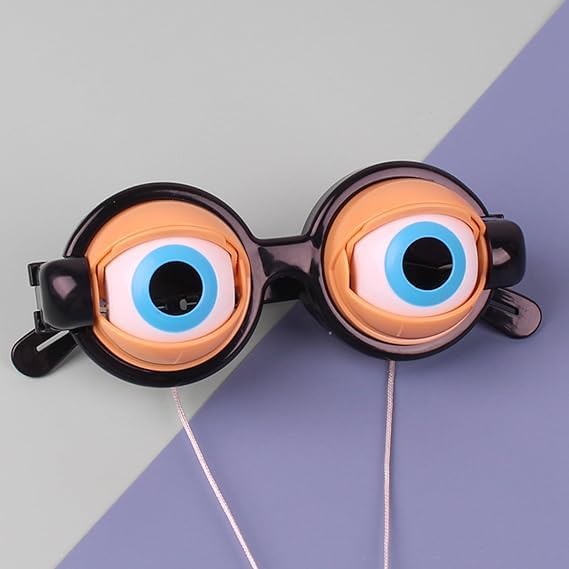 4PCS Moving Eyeball Sunglasses – Funny Wiggly Eye Glasses for Adults, Parties, Halloween & Photo Booth Props