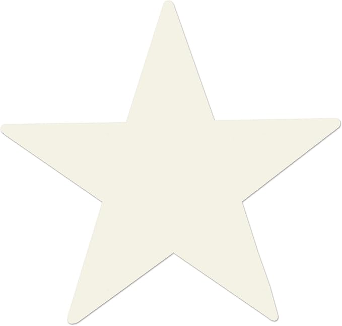 Beistle 24-Pack Foil White Star Cutouts, Patriotic Party Decorations for Occasions, Celebrations & Events, Star Theme Decor for Wall & Table, 12”