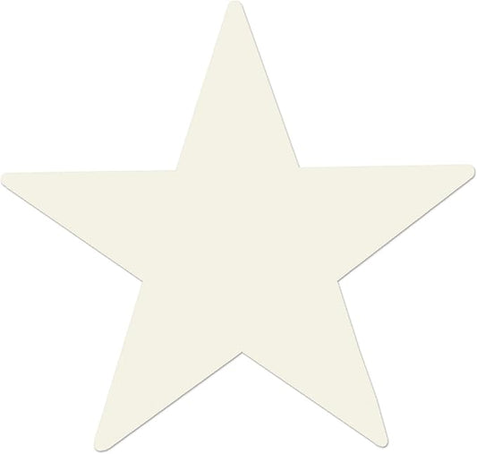 Beistle 24-Pack Foil White Star Cutouts, Patriotic Party Decorations for Occasions, Celebrations & Events, Star Theme Decor for Wall & Table, 12”