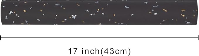 MAYPLUSS Wrapping Paper Roll - 17in x 16.5Ft - Luxury Thick Black Gold Foil Flakes Marvelous Satin Texture Matte Gift Wrap Paper for Birthdays, Anniversaries, Christmas, Father's Day