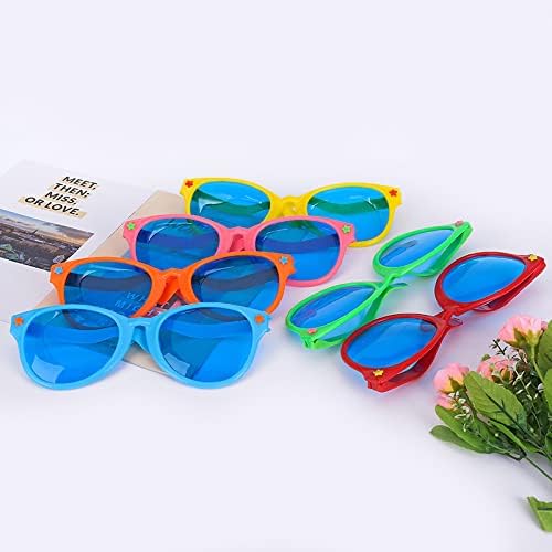 6 Pcs Jumbo Plastic Sunglasses Funny Party Glasses For Birthday Party Halloween Cosplay Supplies