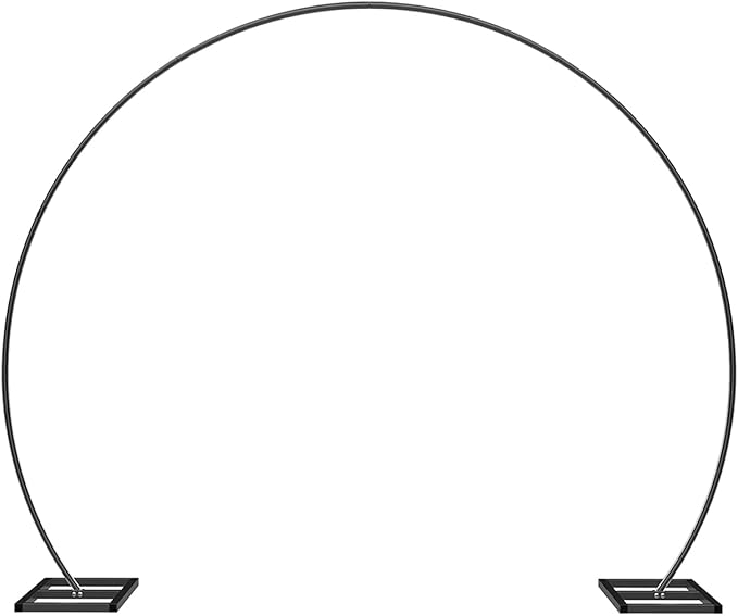 LANGXUN 9.5ft Large Size Black Metal Balloon Arch Kit - Birthday & Wedding Decoration, Graduation & Event Party Supplies, Baby Shower Photo Background