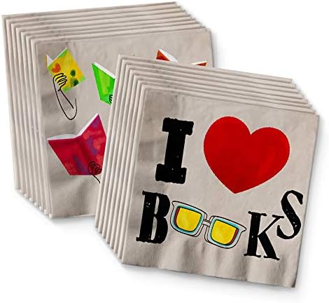 Birthday Galore Book Club Birthday Themed Party Supplies for Kids and Adults - Ideal Celebration Tableware Set with Plates, Napkins, & Cups Quick Colorful Setup Decoration For All Events - Kit for 16