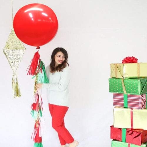 36 Inch Giant Latex Balloons, Standard Red Round Balloons for Birthdays Weddings Receptions Festival Party Decoration, Pack of 5