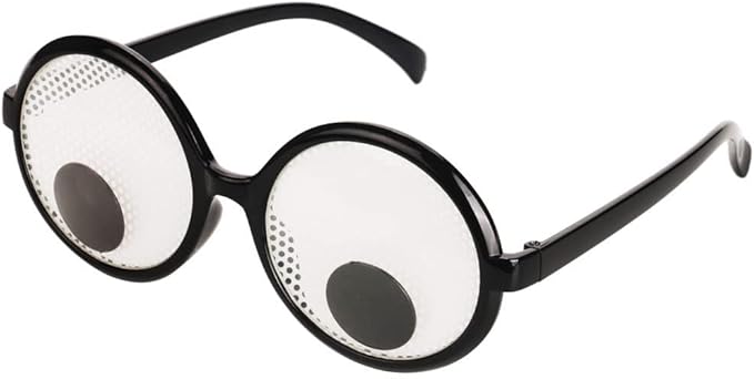 4pcs Googly Eyes Glasses, Cosplay Party Glasses, Funny Glasses with Vertigo Effect Party, Shaking Costume Eyes Glass