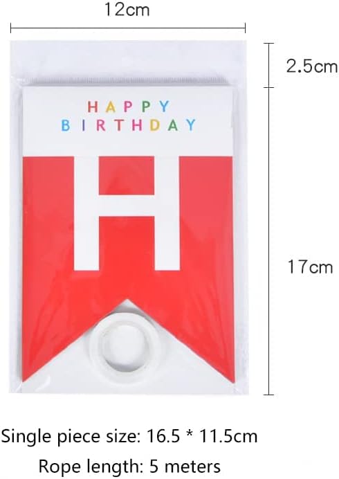 Happy Birthday Banner Backdrop Colorful Decoration Birthday sign for wall Party Supplies Backyard Decore Birthday Flag Bunting - 8 feet total signs (3 feet HAPPY, 5 feet BIRTHDAY)