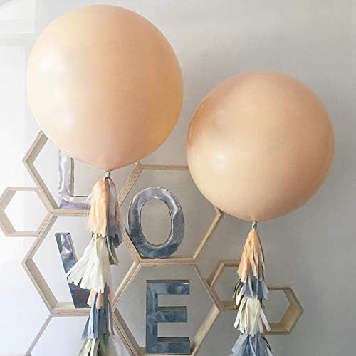 36 Inch Giant Latex Balloons, Standard Blush Round Balloons for Birthdays Weddings Receptions Festival Party Decoration, Pack of 10 Pcs