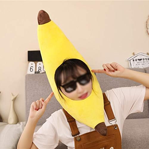 Warmtree Cute Hat Funny Animal Fruit Mask Cap Photo Props Dress Up Cosplay Halloween Party Costume Headgear (Banana)