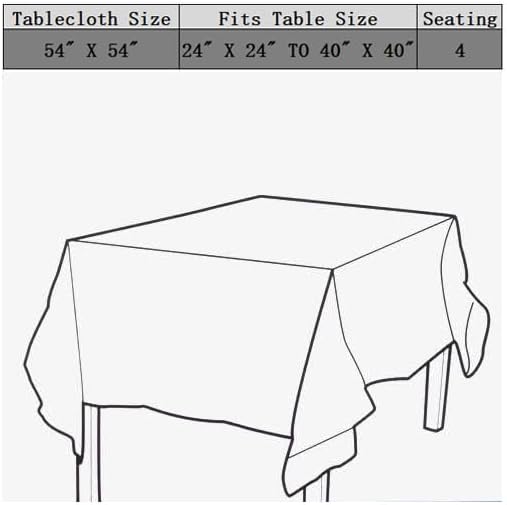 [6 Pack] Pink Square Tablecloths 54x54 Inch, Disposable Paper Table Cloth for Square and Round Tables, Waterproof 3-Ply Paper & Platic Table Cover for Party Valentine's Day Wedding