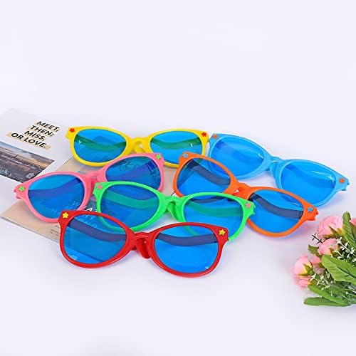 6 Pcs Jumbo Plastic Sunglasses Funny Party Glasses For Birthday Party Halloween Cosplay Supplies