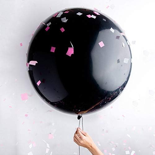 36 Inch Giant Latex Balloons, Standard Black Round Balloons for Birthdays Weddings Receptions Festival Party Decoration, Pack of 10 Pcs