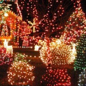 Dazzle Bright Fairy Lights Battery Operated, 2 Pack Total 40FT 120LED Silver Wire Waterproof Battery Operated String Lights, Christmas Decorations for Indoor Outdoor Bedroom Yard Decor, Red