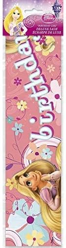 Unique Satin Disney Tangled Birthday Sash | Pink | 1 Pc