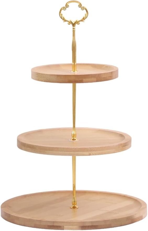 3 Tier Cupcake Stand, BetterJonny Wooden Tiered Tray, Cupcake Display Stand Dessert Stands, 3 Tier Cupcake Serving Stand for Tea Party, Baby Shower, Birthday, Wedding