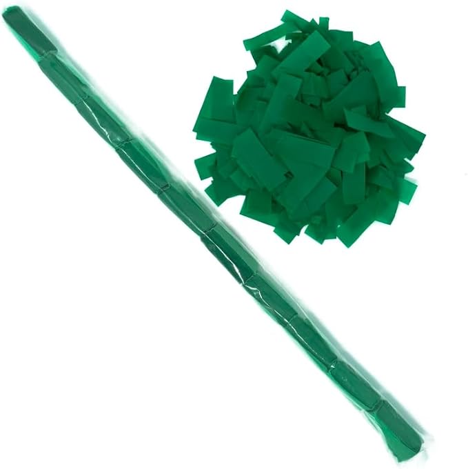 Ultimate Confetti - Dark Green Tissue Confetti - Speed Load Cannon Sleeve (1/4lb)