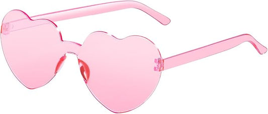 Heart Shaped Sunglasses for Women Colorful Glasses Fun Trendy Transparent Heart Sunglasses Party Favor