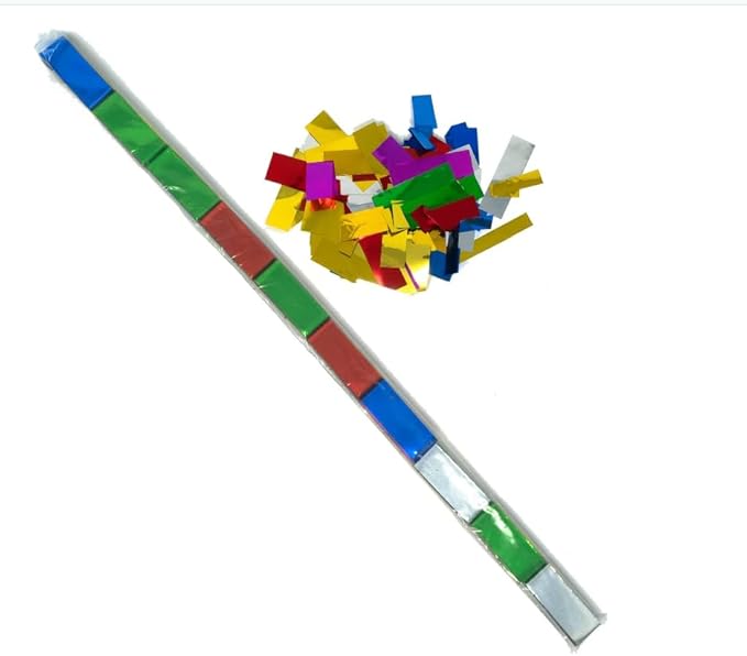 Ultimate Confetti - Multicolor Metallic Confetti - Speed Load Cannon Sleeve (1/4lb)