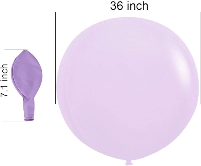 36 Inch Giant Latex Balloons, Neo LOONS Pastel Lavender Rainbow Balloons Large Macaron Balloons for Birthdays Weddings Receptions Festival Party Decoration, Pack of 10 Pcs