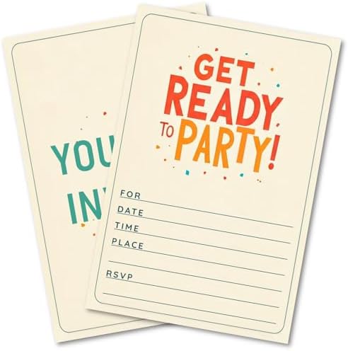 Get Ready To Party Invitations, All Occasions, Wedding, Birthday