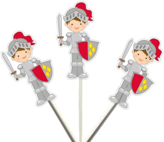 Knight Cupcake Toppers, Knight Cake Toppers, Knight Birthday, Knight Party, Knight Party Decorations (12 COUNT)