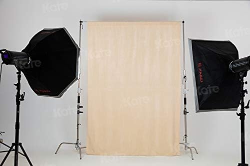 Kate 10ftX12ft Solid Beige Backdrop Portrait Photography Background for Photography Studio Children and Headshots Beige Backdrop Background