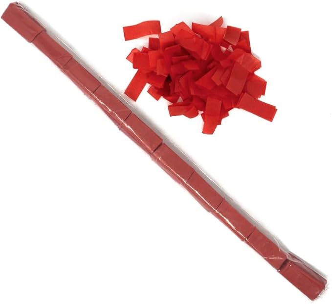 Ultimate Confetti - Red Tissue Confetti - Speed Load Cannon Sleeve (1/4lb)