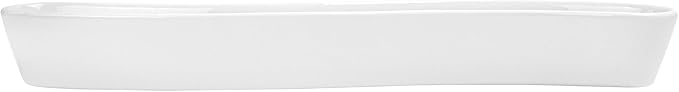 Restaurantware Swerve 10 Ounce Olive Plate 1 Curved Olive Tray - Medium Chip Resistant White Porcelain Olive Canoe Dishwasher Safe For Snacks Condiments Or Appetizers