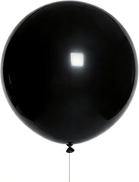 Black Balloons Party Decorations 10 Pack 36 inch Round Halloween Latex Balloons for Black Themed Wedding Graduation Anniversary Birthday Party Backdrop Decorations