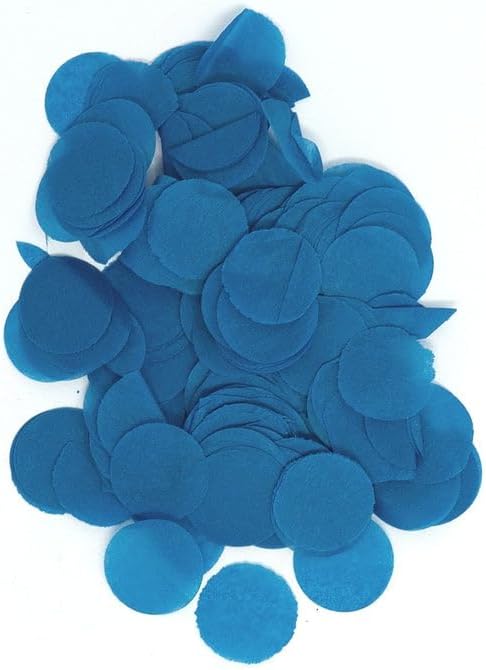 Ultimate Confetti, Blue Biodegradable Confetti Circles - Flame-Resistant and Slow-Falling Round Tissue Paper Confetti for Cannon and Launcher use – Best for Celebrations - 1 lb, 16 oz