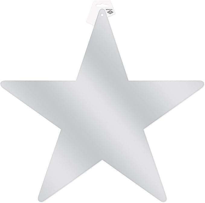 Jumbo Foil Star Cutout (silver) Party Accessory (1 count)