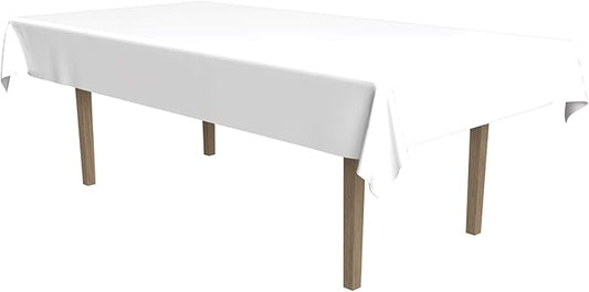 Beistle 54-Inch by 108-Inch Rectangular Tablecover, White