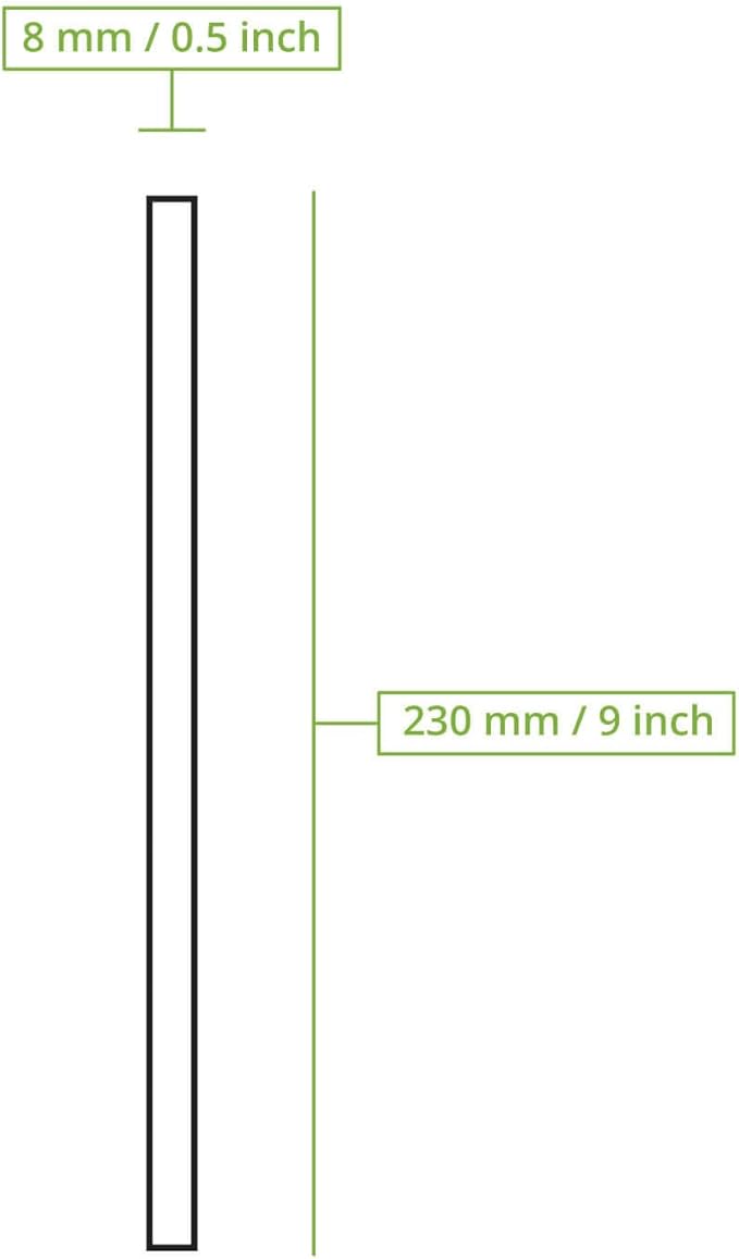 BIOZOYG 150 Pack 9 Inch White Paper Straws - Jumbo, Biodegradable & Compostable, Perfect for Smoothies, Milkshakes & More