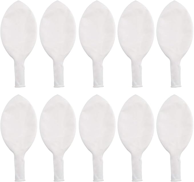 36 Inch Giant Latex Balloons, Standard White Round Balloons for Birthdays Weddings Receptions Festival Party Decoration, Pack of 10 Pcs